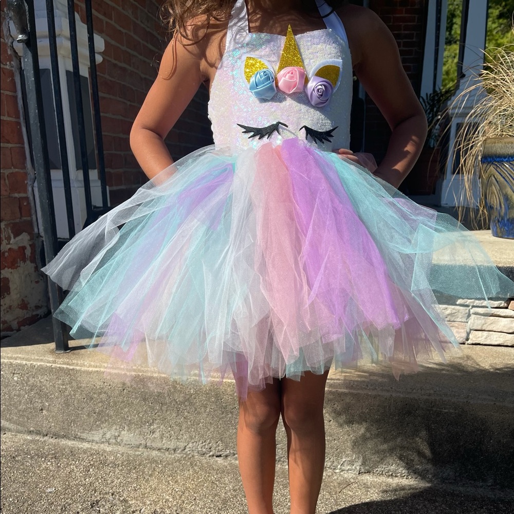 Colorful Unicorn Tutu Dress 5t/6